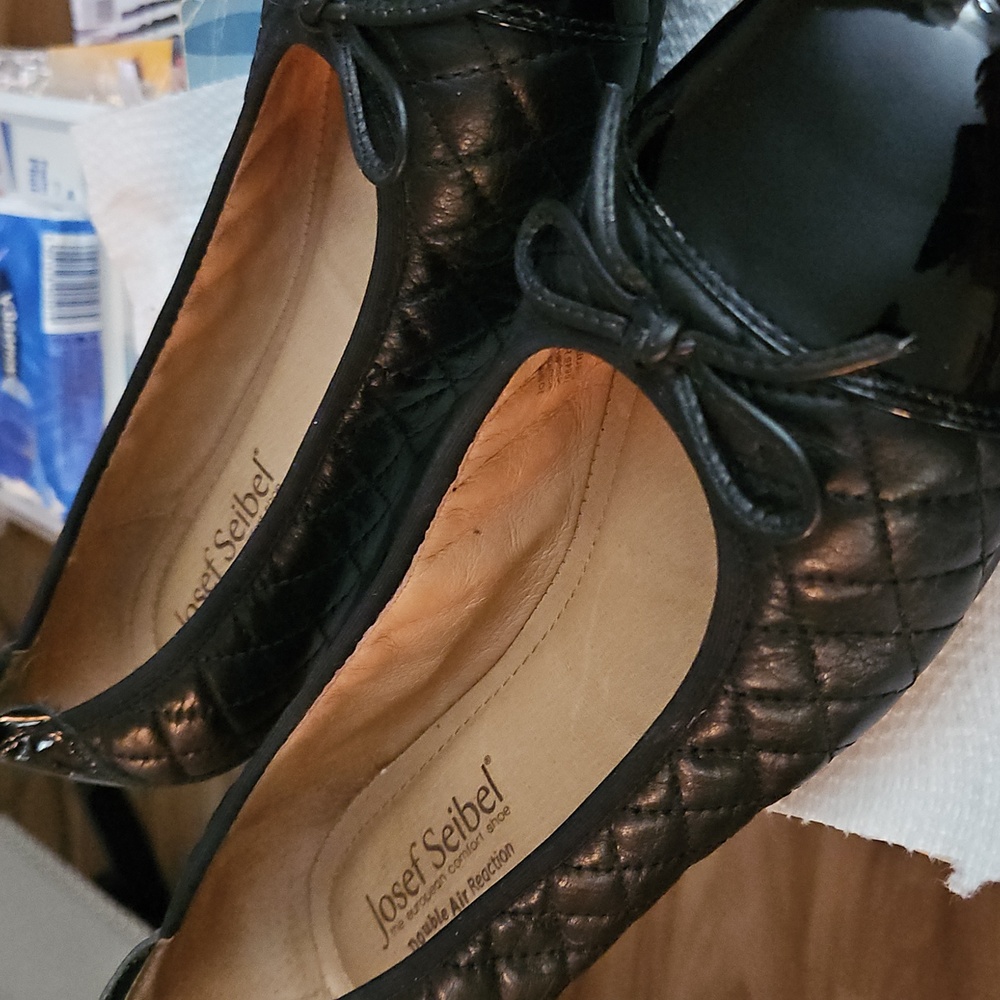 Josef Seibel Pippa 76 Black Ballet Flats Size 38